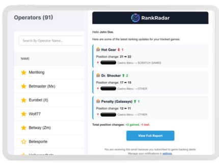 Game Position Notification